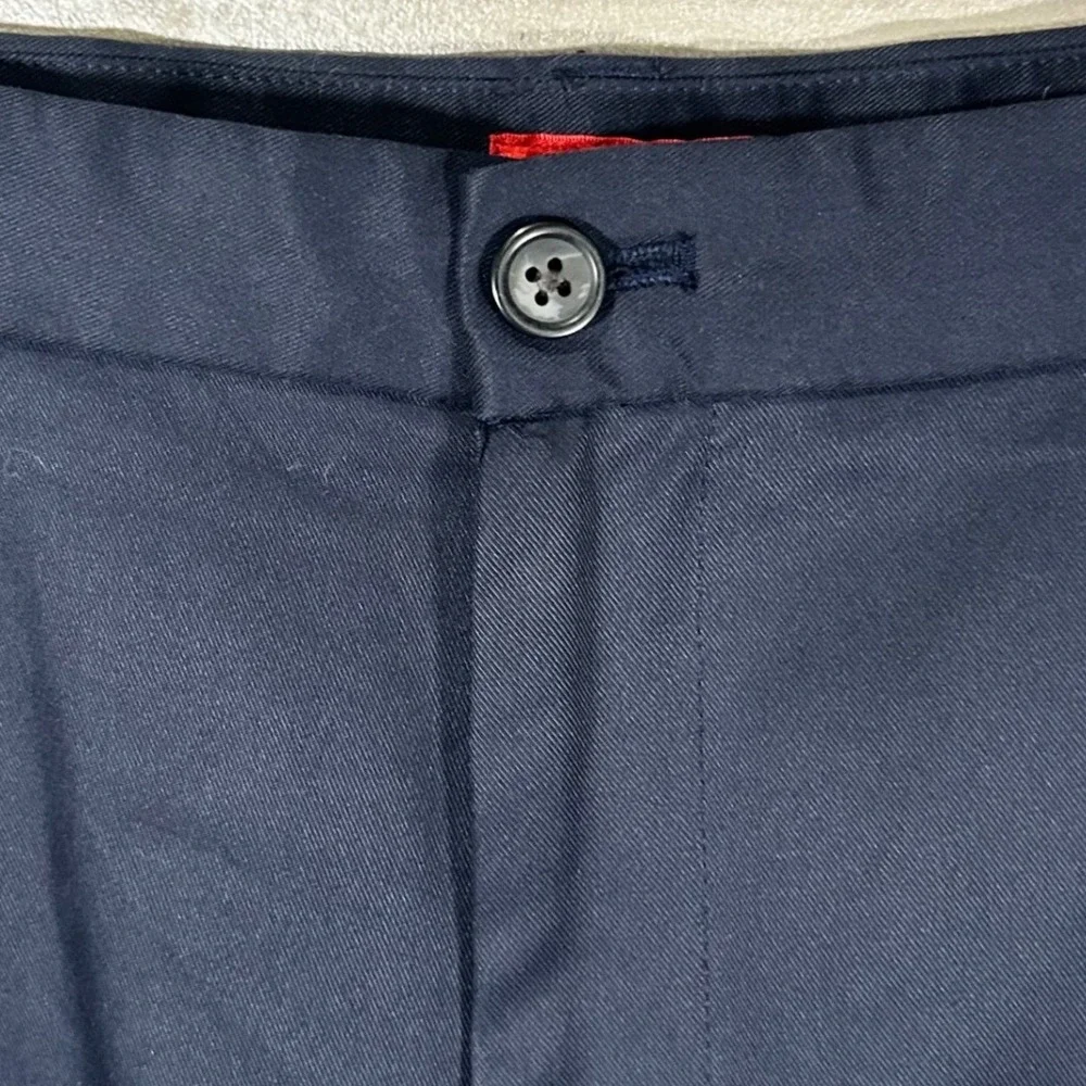 IZOD Mens Golf Shorts Navy Blue Flat Front Performance Size 36 Polyester